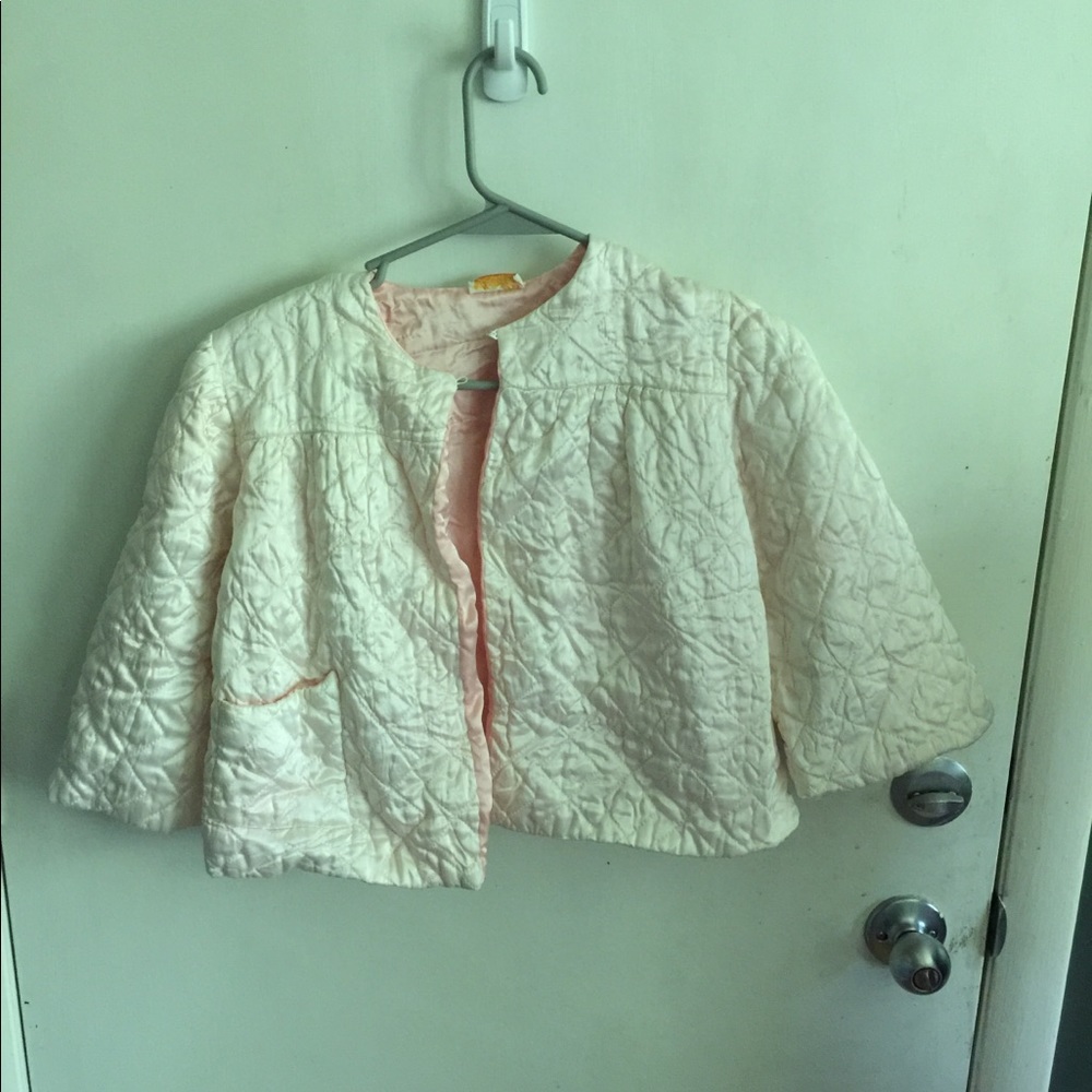 Vintage 1940s quilted bed jacket size XS/s